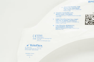 Teleflex 5-10412 Hudson RCI Sheridan Uncuffed Tracheal Tube 6.0 ID x 8.2mm OD(x)